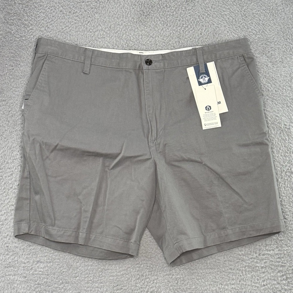 Dockers Mens Shorts Perfect Short 8" Inseam Flat Front Sz 40 Security Pocket NWT